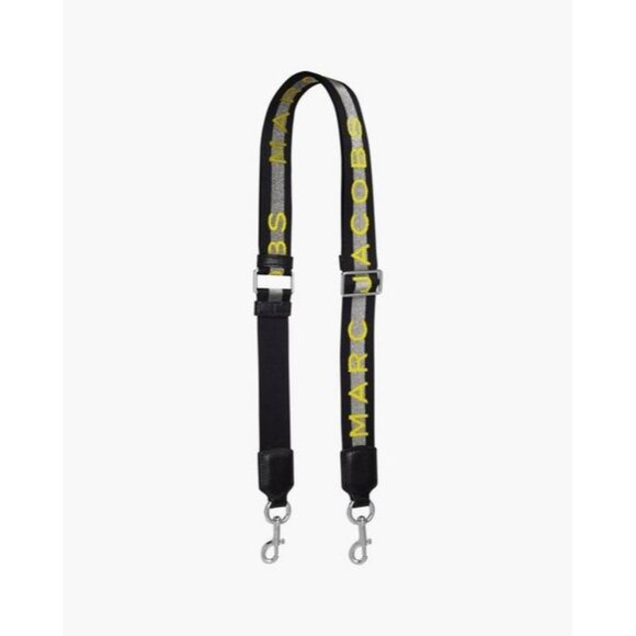 *Buyer Giveaway* Marc Jacobs The Logo Webbing Strap Slim Silver Multi - Picture 1 of 1